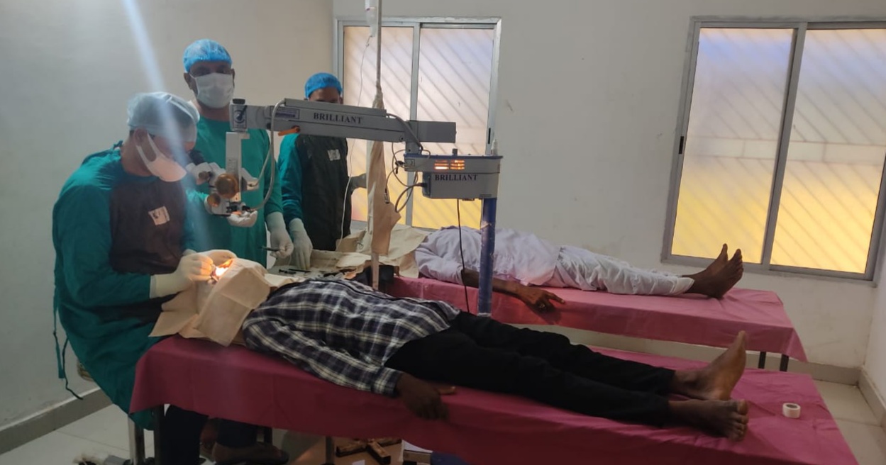 बारिखाप में 50 लोगों का हुआ नि:शुल्क मोतियाबिंद ऑपरेशन