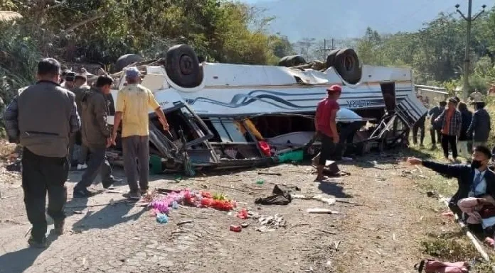 Manipur school children's tour bus overturns, 20 killed