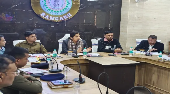 In view of the Ramgarh by-election, the District Election Officer held a meeting