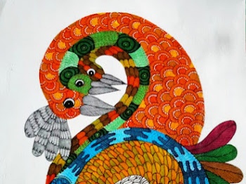 Nature is reflected in unique shapes, this is 'Gond Art'