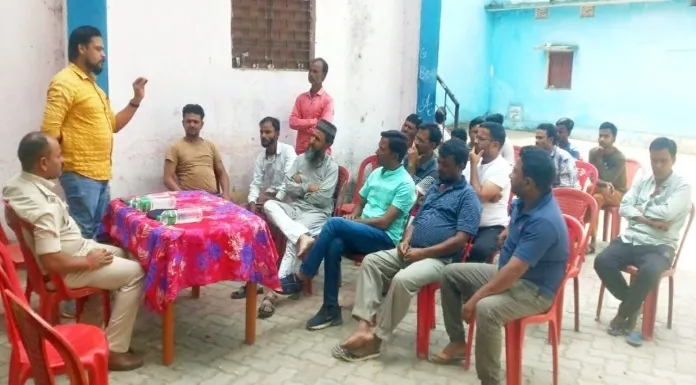 Peace committee meeting in Chopdar Ballia regarding Ram Navami