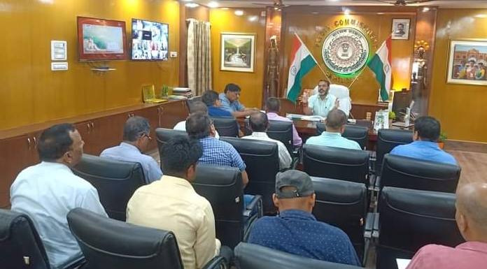 A review meeting of the schemes implemented by the technical department was organized