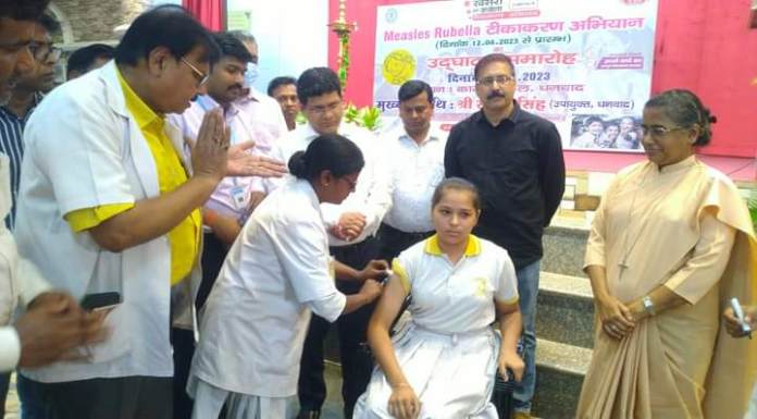 Measles Rubel campaign launched at Carmel School, Dhanbad
