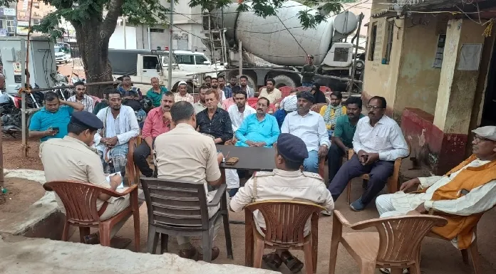 Peace committee meeting held in Nagdi police station regarding Eid