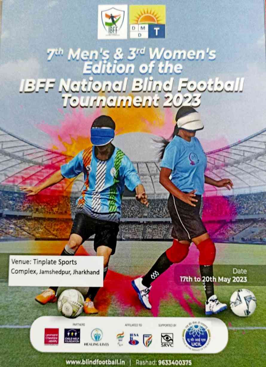 National Blind Football Tournament in Jamshedpur from May 7