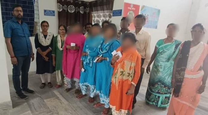 Victims of human trafficking were handed over to the family