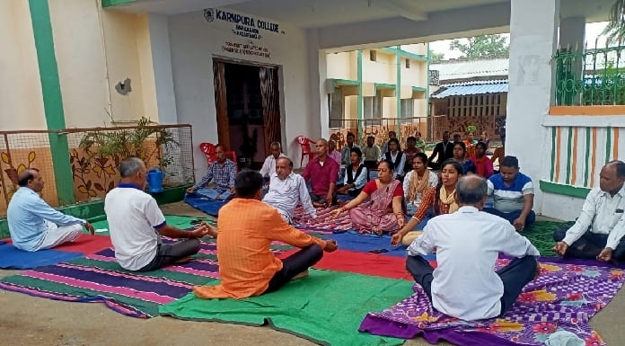 International Yoga Day celebrated at Karanpura College