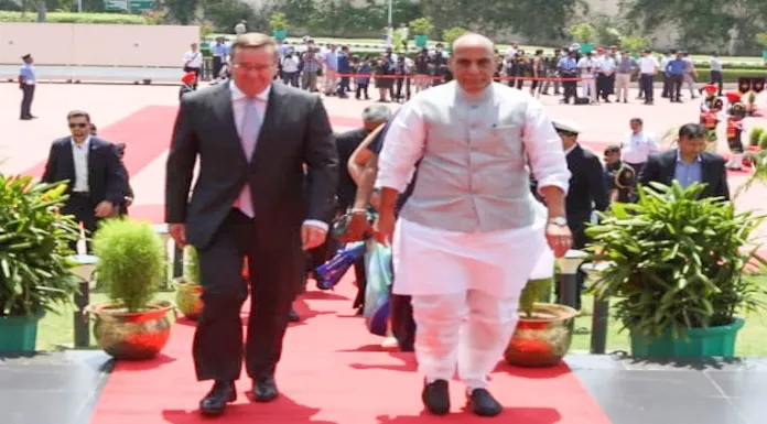 Rajnath Singh talks with Defense Minister of Germany in New Delhi
