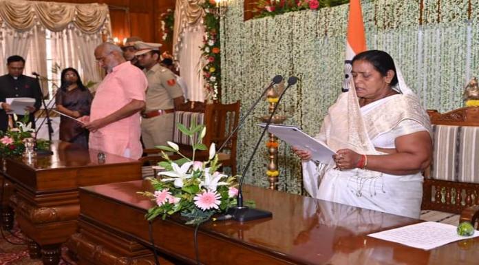 Baby Devi, wife of former education minister, took oath as minister