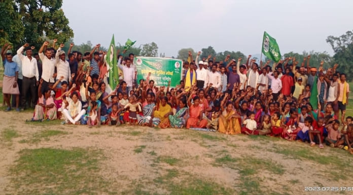 JMM Chhapar Panchayat Committee meeting in Binja village
