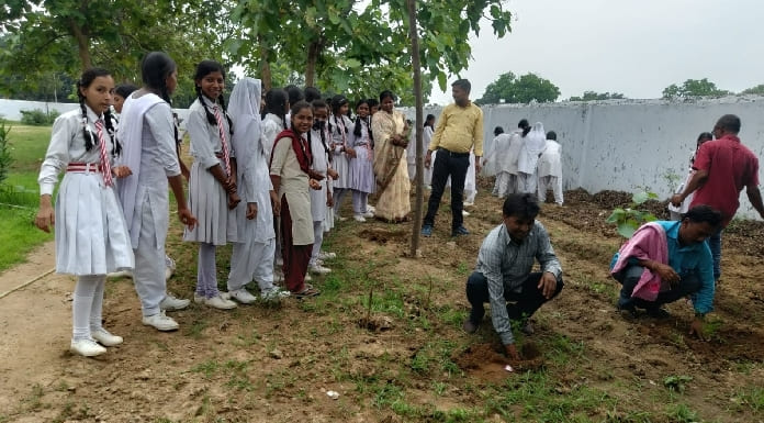 Plantation done in Kisan Mazdoor High School Balasgara