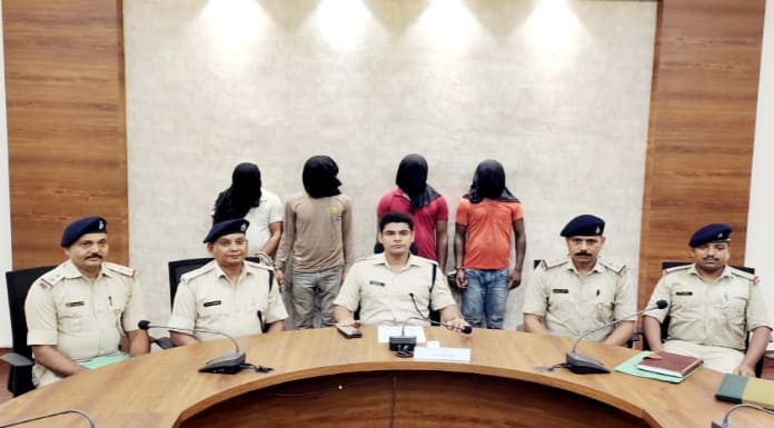 Police arrested four youths with six stolen bikes