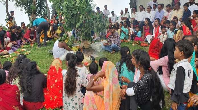 Karam festival celebrated with joy in Mahamaya Tungri of Ramgarh