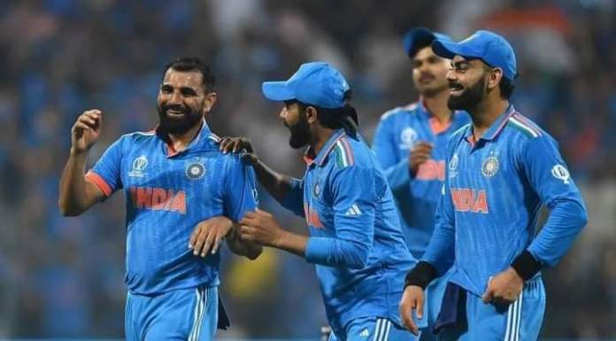 India vs Srilanka: श्रीलंका को 302 रनों से हराकर सेमीफाइनल में पहुंचा भारत
