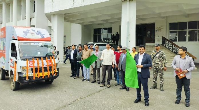 Awareness vehicle launched under Vikas Bharat Sankalp Yatra in Ramgarh