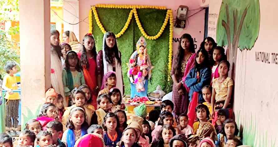 Saraswati worship celebrated with devotion in Barkagaon block