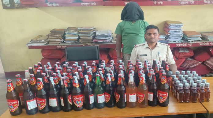 111 bottles of illegal liquor seized from Line Hotel in Sondiha of Ramgarh district