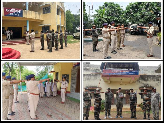 Ramgarh police took oath on tobacco prohibition day