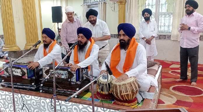 Special Diwan decorated in Ramgarh Gurdwara Sahib on the martyrdom day of Guru Arjan Dev