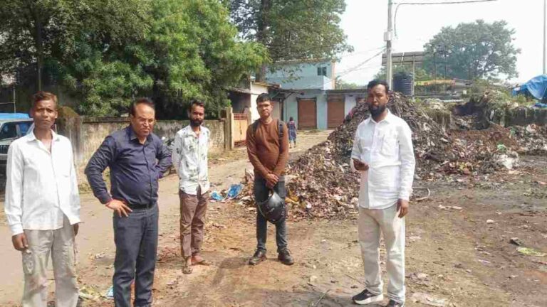 दुर्गा पूजा को लेकर भुरकुंडा में कचरे का उठाव शुरू, बीडीओ ने लिया जायजा